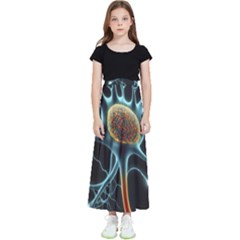 Organism Neon Science Kids  Flared Maxi Skirt by Pakjumat