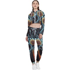 Organism Neon Science Cropped Zip Up Lounge Set by Pakjumat