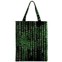 Matrix Technology Tech Data Digital Network Zipper Classic Tote Bag by Pakjumat