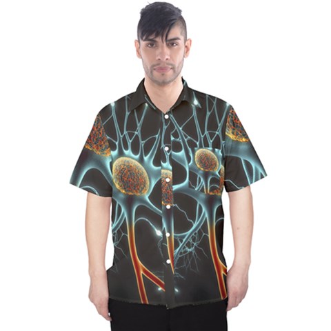 Organism Neon Science Men s Hawaii Shirt by Pakjumat