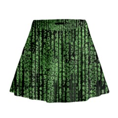 Matrix Technology Tech Data Digital Network Mini Flare Skirt by Pakjumat