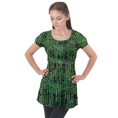 Matrix Technology Tech Data Digital Network Puff Sleeve Tunic Top by Pakjumat