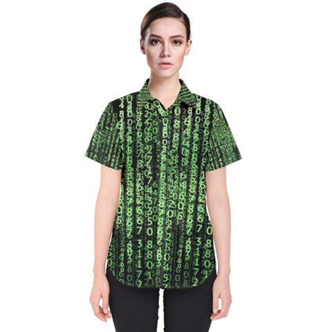 Matrix Technology Tech Data Digital Network Women s Short Sleeve Shirt by Pakjumat