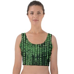 Matrix Technology Tech Data Digital Network Velvet Crop Top by Pakjumat