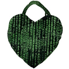 Matrix Technology Tech Data Digital Network Giant Heart Shaped Tote by Pakjumat