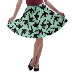 Orca Killer Whale Fish A-line Skater Skirt