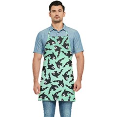 Orca Killer Whale Fish Kitchen Apron by Pakjumat