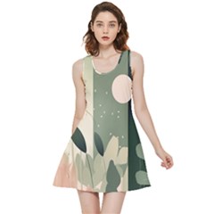 Spring Floral Plants Foliage Minimal Minimalist Inside Out Reversible Sleeveless Dress by Pakjumat