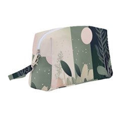 Spring Floral Plants Foliage Minimal Minimalist Wristlet Pouch Bag (medium) by Pakjumat