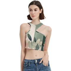 Spring Floral Plants Foliage Minimal Minimalist Cut Out Top by Pakjumat