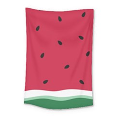 Minimalist Summer Watermelon Wallpaper Small Tapestry by Pakjumat