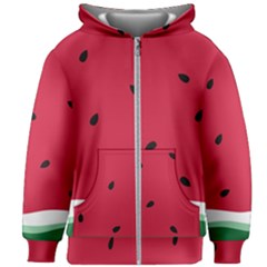 Minimalist Summer Watermelon Wallpaper Kids  Zipper Hoodie Without Drawstring