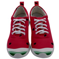 Minimalist Summer Watermelon Wallpaper Mens Athletic Shoes by Pakjumat