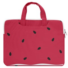 Minimalist Summer Watermelon Wallpaper Macbook Pro 16  Double Pocket Laptop Bag  by Pakjumat