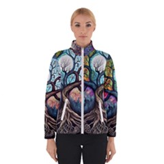 Tree Colourful Women s Bomber Jacket