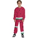 Minimalist Summer Watermelon Wallpaper Kids  Sweatshirt set View1