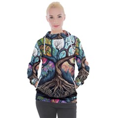 Tree Colourful Women s Hooded Pullover