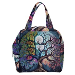 Tree Colourful Boxy Hand Bag by Pakjumat