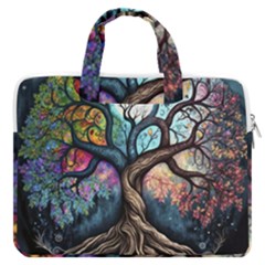 Tree Colourful Macbook Pro 16  Double Pocket Laptop Bag  by Pakjumat