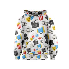 Cinema Icons Pattern Seamless Signs Symbols Collection Icon Kids  Pullover Hoodie