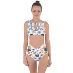 Cinema Icons Pattern Seamless Signs Symbols Collection Icon Bandaged Up Bikini Set  by Pakjumat