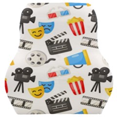 Cinema Icons Pattern Seamless Signs Symbols Collection Icon Car Seat Back Cushion  by Pakjumat