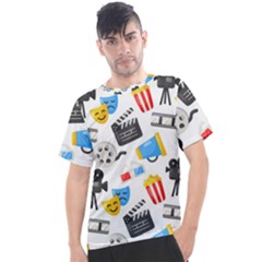 Cinema Icons Pattern Seamless Signs Symbols Collection Icon Men s Sport Top by Pakjumat