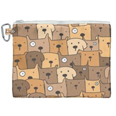 Cute Dog Seamless Pattern Background Canvas Cosmetic Bag (xxl) by Pakjumat