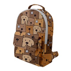 Cute Dog Seamless Pattern Background Flap Pocket Backpack (large) by Pakjumat