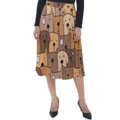 Cute Dog Seamless Pattern Background Classic Velour Midi Skirt  by Pakjumat