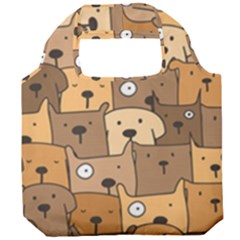 Cute Dog Seamless Pattern Background Foldable Grocery Recycle Bag by Pakjumat