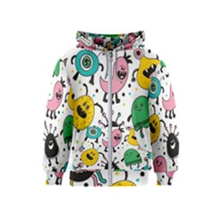 Funny Monster Pattern Kids  Zipper Hoodie