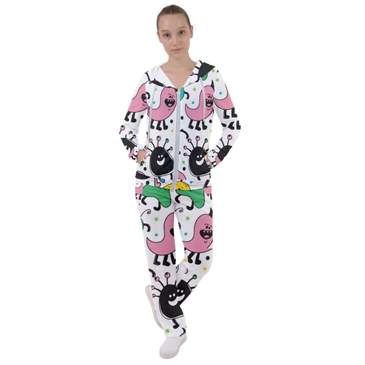 Funny Monster Pattern Women s Tracksuit