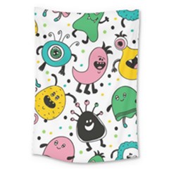 Funny Monster Pattern Large Tapestry