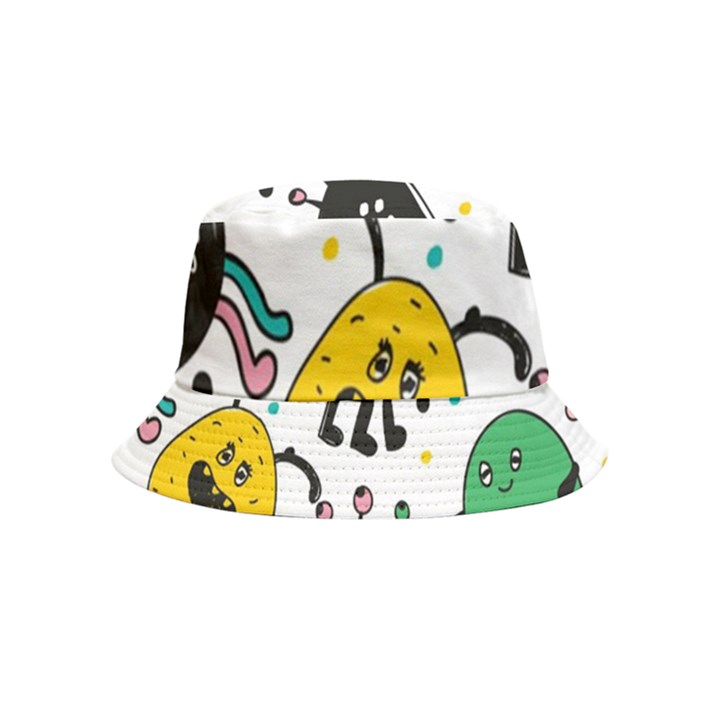 Funny Monster Pattern Inside Out Bucket Hat (Kids)