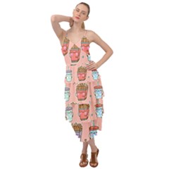 Cute Kawaii Food Seamless Pattern Layered Bottom Dress by Pakjumat