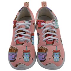 Cute Kawaii Food Seamless Pattern Mens Athletic Shoes by Pakjumat