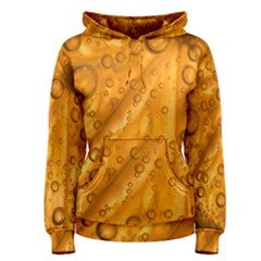 Lime Water Bubbles Macro Light Detail Background Women s Pullover Hoodie