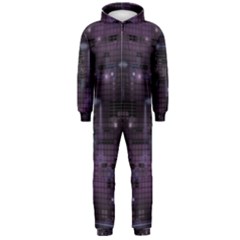 Geometric Art Digital Art Background Hooded Jumpsuit (men)