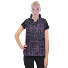 Geometric Art Digital Art Background Women s Button Up Vest