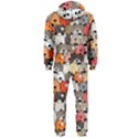 Cute Dog Seamless Pattern Background Hooded Jumpsuit (Men) View2