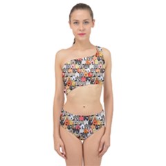 Cute Dog Seamless Pattern Background Spliced Up Two Piece Swimsuit by Pakjumat