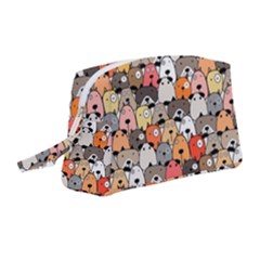 Cute Dog Seamless Pattern Background Wristlet Pouch Bag (medium) by Pakjumat