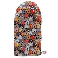 Cute Dog Seamless Pattern Background Microwave Oven Glove by Pakjumat