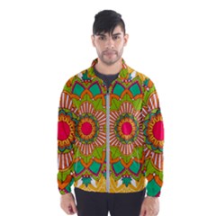 Mandala Patterns Yellow Men s Windbreaker