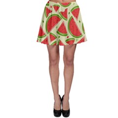 Cute Watermelon Seamless Pattern Skater Skirt by Pakjumat