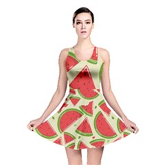 Cute Watermelon Seamless Pattern Reversible Skater Dress by Pakjumat