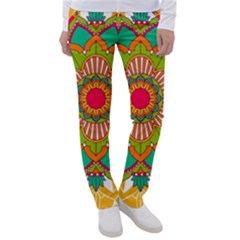 Mandala Patterns Yellow Women s Casual Pants by Pakjumat