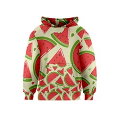 Cute Watermelon Seamless Pattern Kids  Pullover Hoodie