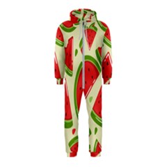 Cute Watermelon Seamless Pattern Hooded Jumpsuit (kids) by Pakjumat